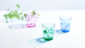8 oz Unbreakable Premium Juice Glasses - Set of 4 - Tritan Plastic Cups - BPA Free - 100% Made in Japan (Assorted Colors) - UPC:641945603392