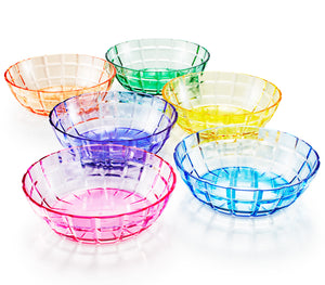 46 oz Unbreakable Premium Bowls - Set of 6 - Tritan Plastic - BPA Free - 100% Made in Japan (Assorted Colors) - UPC:641945603545