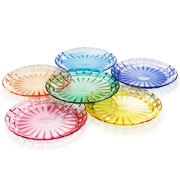 7 3/4" Unbreakable Premium Plates - Set of 6 - Tritan Plastic - BPA Free - 100% Made in Japan (Assorted Colors) - UPC:641945603552